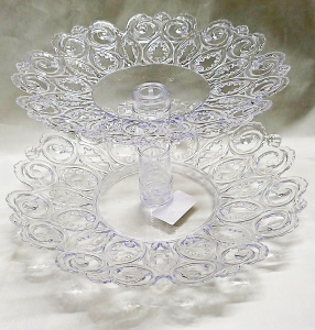 Фруктовница "Мелодия" 2-х ярусная средняя (прозрачный) /М6617