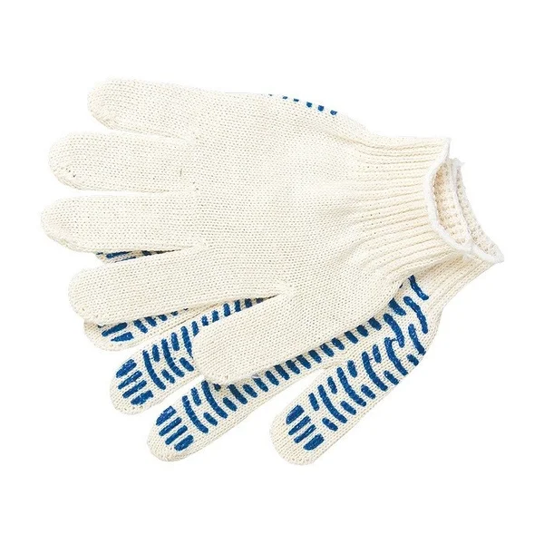 Перчатки х/б ПВХ "волна" /6771/20166