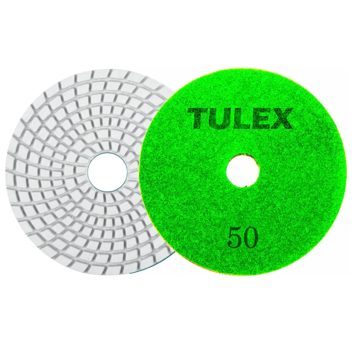 Диск алмазный гибкий шлифовальный TULEX 851021-400 на велкро основе, мокрое шлифование, 100мм, Р400