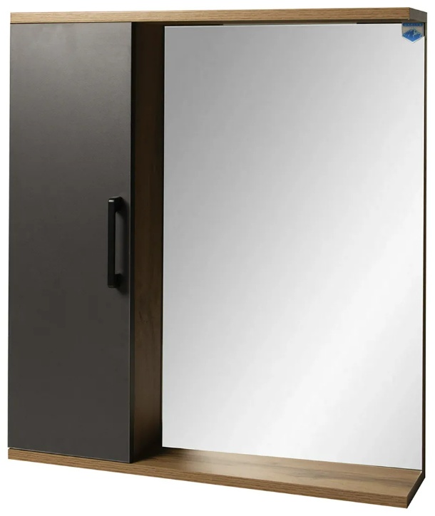 Шкаф-зеркало NEO 60 Графит дерево /234071