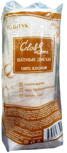 Ватные диски  80 шт  gloss home
