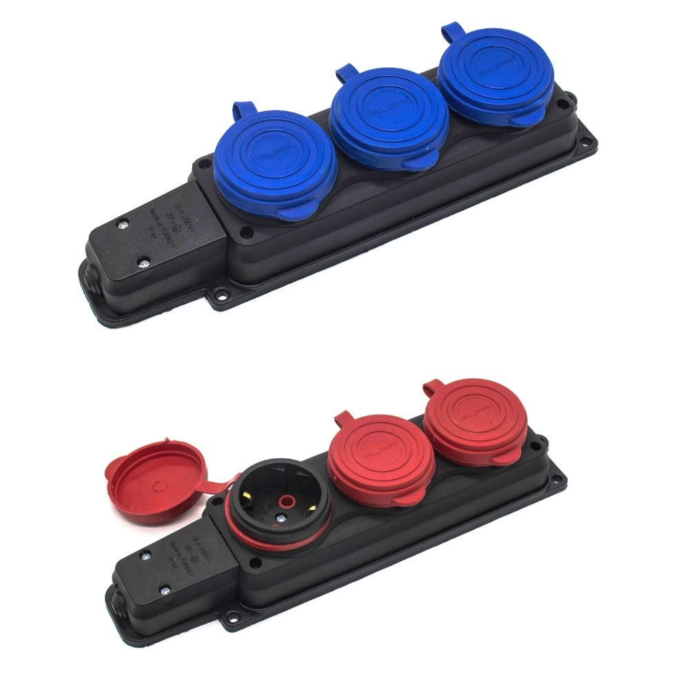 Колодка каучук розетка ЗАРЯ 1гн с/з с крышкой/5046