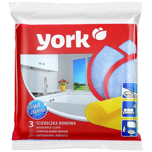 Салфетка для уборки дома YORK 3 шт /2001
