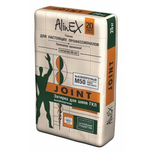 Затирка Alinex JOINT, 25 кг (для швов ГКЛ) /3553