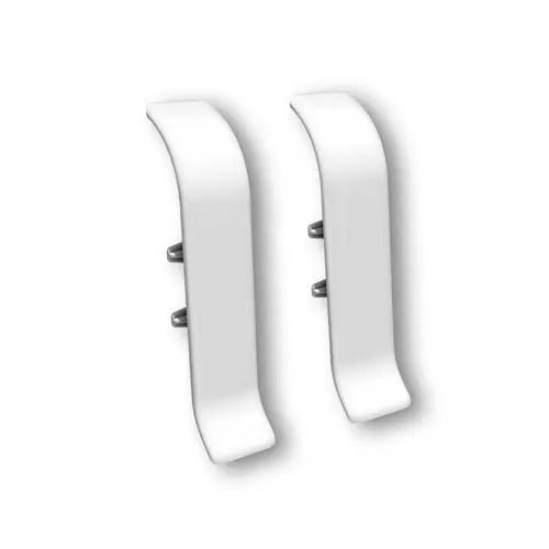 Соединитель для плинтуса 55мм Идеал 001 белый /4440