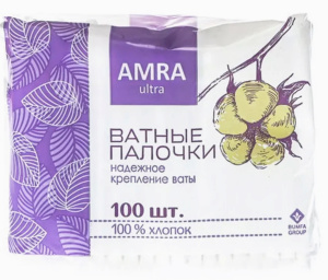 Ватные палочки 100 шт AMRA 