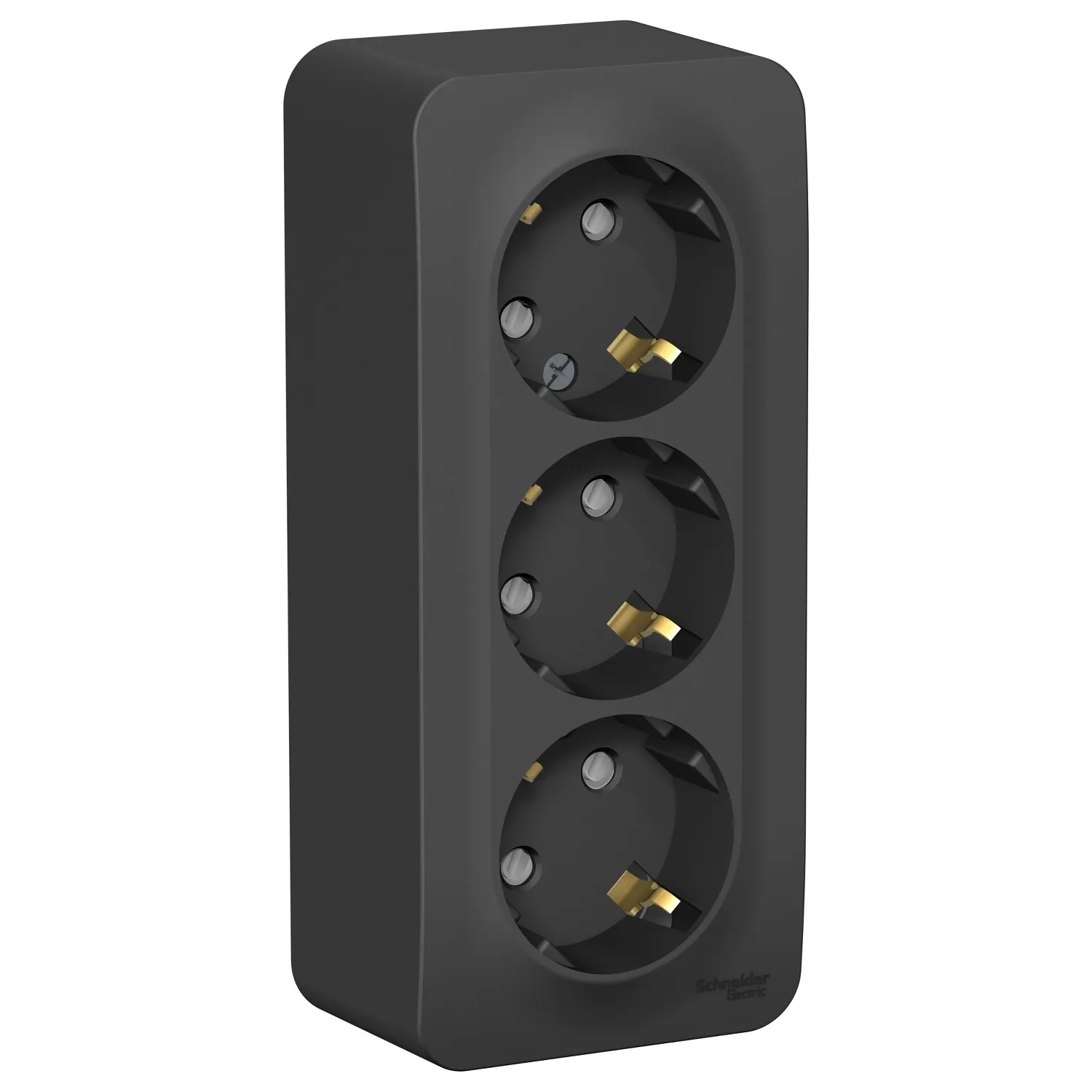 Розетка 3-я с/з черная 8007-82 KANSO TEKLED Electric/303-03096