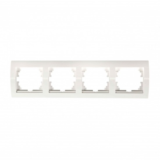 Рамка LEZARD 4-ная горизонтальная белая /702-0200-149