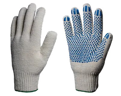 Перчатки х/б ПВХ 10 класс (5нитка) 