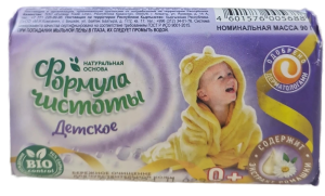 Мыло туалетное 90 гр. "Детское Ромашка" формула чистоты бумажная этикетка /0590