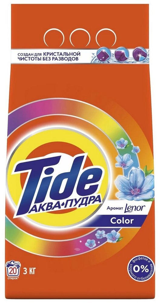 Порошок стиральный TIDE АВТОМАТ 3 кг COLOR Lenor Touch /81764381
