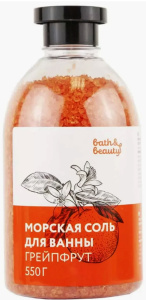 Морская соль для ванн Грейпфрут 550 гр, Bath&Beauty 11-540