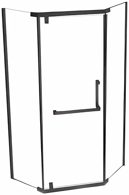 Душевое ограждение APPOLO AP94-10B-V прозр. стекло 6 мм, черный проф, 100*100*200 см (C)/231984
