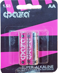 АА  щелочная батарейка LR 6 ФАZА Super Alkaline BL-2  1/2/20/320