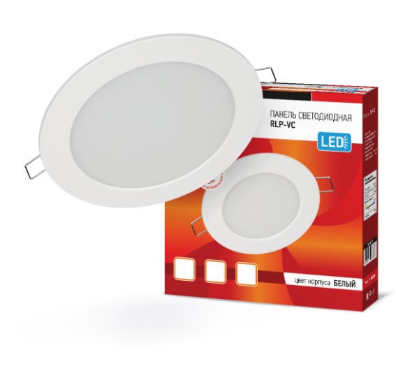 Светильник LED RLP-VC 9Вт 6500К IP40 630лм 230В 118мм встраиваемый круглый белый/557807