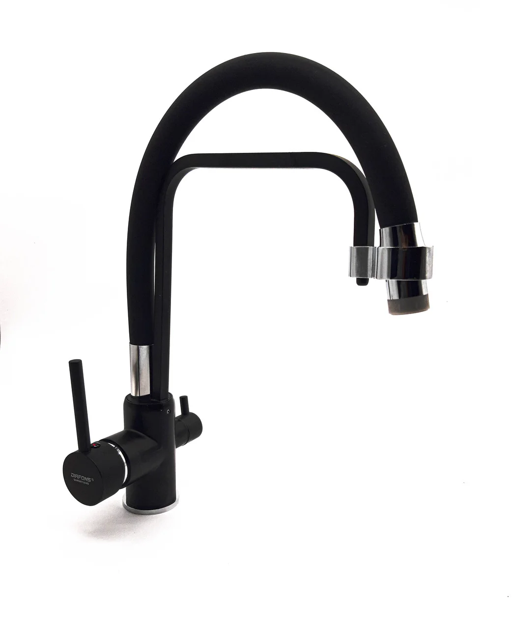 Смеситель DA 14-4 D кухня гибкий черный  DAIVA /7377