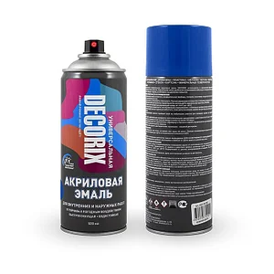 Эмаль аэрозольная DECORIX универсальная 520 мл синий мат.(0101-23DX)1577/17366