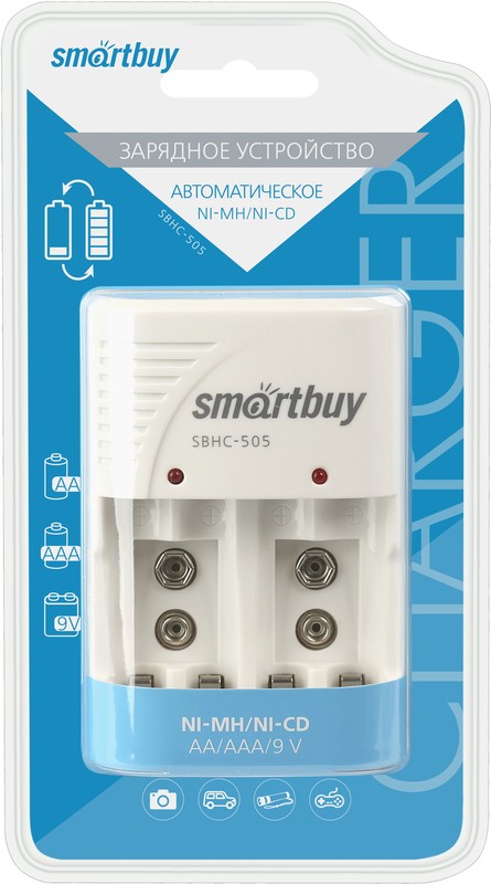 ЗУ для Ni-Mh/Ni-Cd аккумуляторов Smartbuy 505 автоматическое (SBHC-505)/80/2817