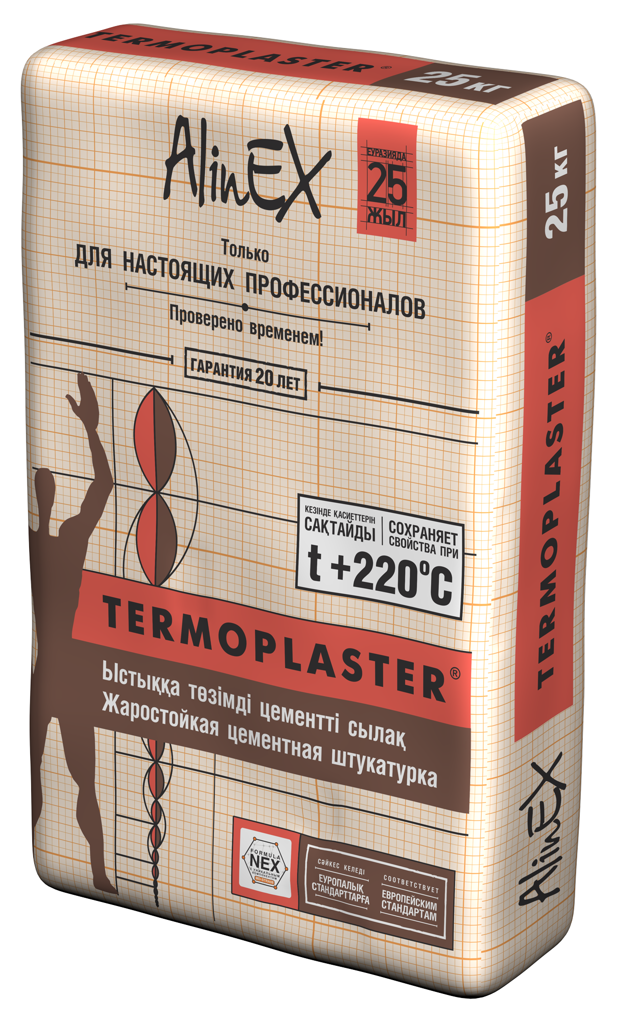 Штукатурка AlinEX TERMOPLASTER, 25 кг (жаростойкая, цементная)/5709
