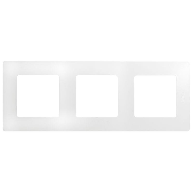 Рамка ETIKA 3м белая Leg 672503