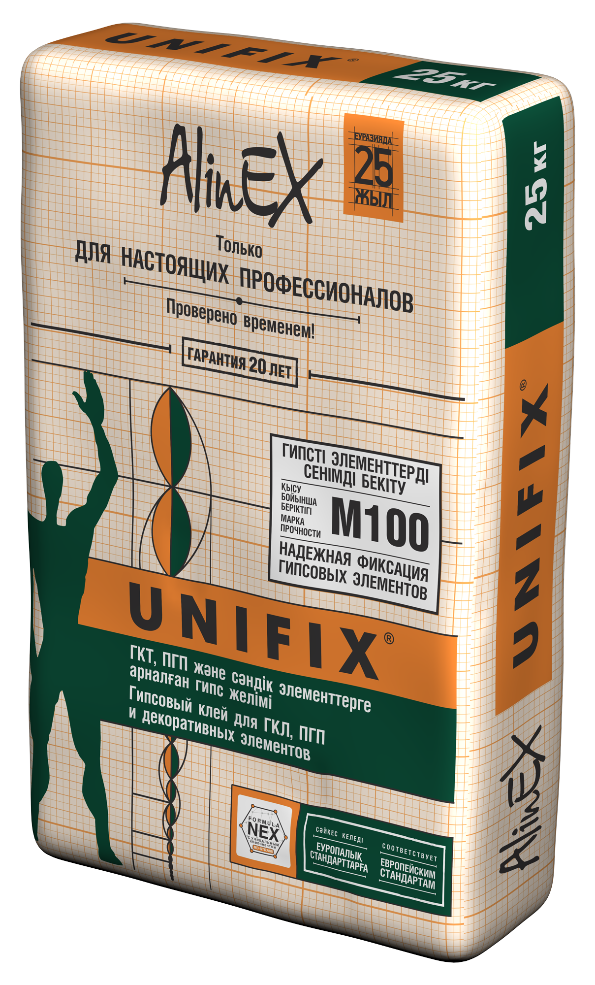 Клей AlinEX UNIFIX, 25 кг (для ГКЛ)/3563