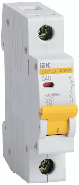 Автомат IEK ВА 47-29 1Р 40А MVA20-1-040-C
