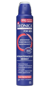 Дезодорант антиперспирант "DEONICA" for Men 200 мл Антибактериальный