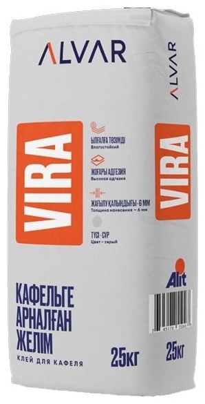 Клей плиточный ALVAR VIRA Стандарт, 25 кг (СР)/12145/0915