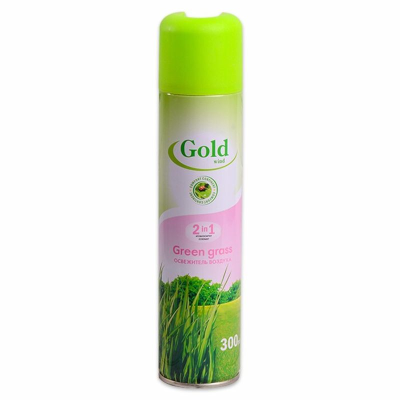 Освежитель GOLD WIND Green grass 300 мл 246406/1307