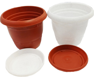 Кашпо ТОПРАК 8,5л с поддоном в ассортименте