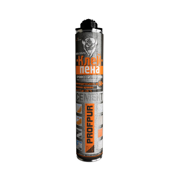Клей-пена PROFPUR CEMENT 850 мл/8696