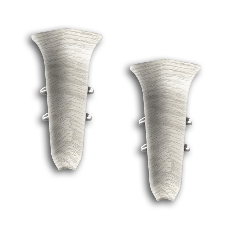 Угол внутренний для плинтуса Идеал 230 Дуб айсберг/4089