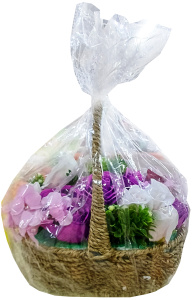 Декор корзина с цветами