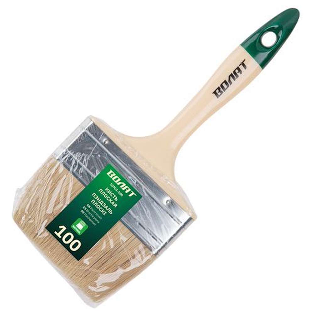 Кисть плоская ВОЛАТ 4" 100мм /0121