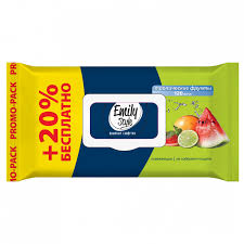 Салфетки влажные Family Style 120шт тропик, с клапаном /6669