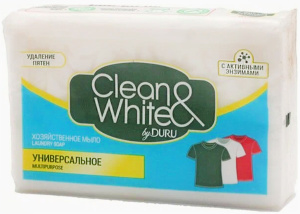 Мыло хозяйственное DURU Clean White универсальное 4*120 гр/1899