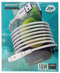 Кабель USB/Type-C 3м 18w