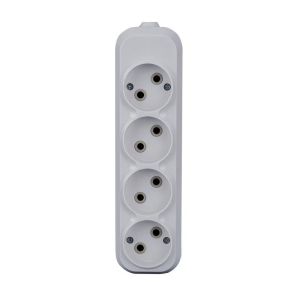 Колодка удлинителя 4м 10А б/з АБС-пластик белый TOKOV ELECTRIC TKE-C01-KU4/1685664