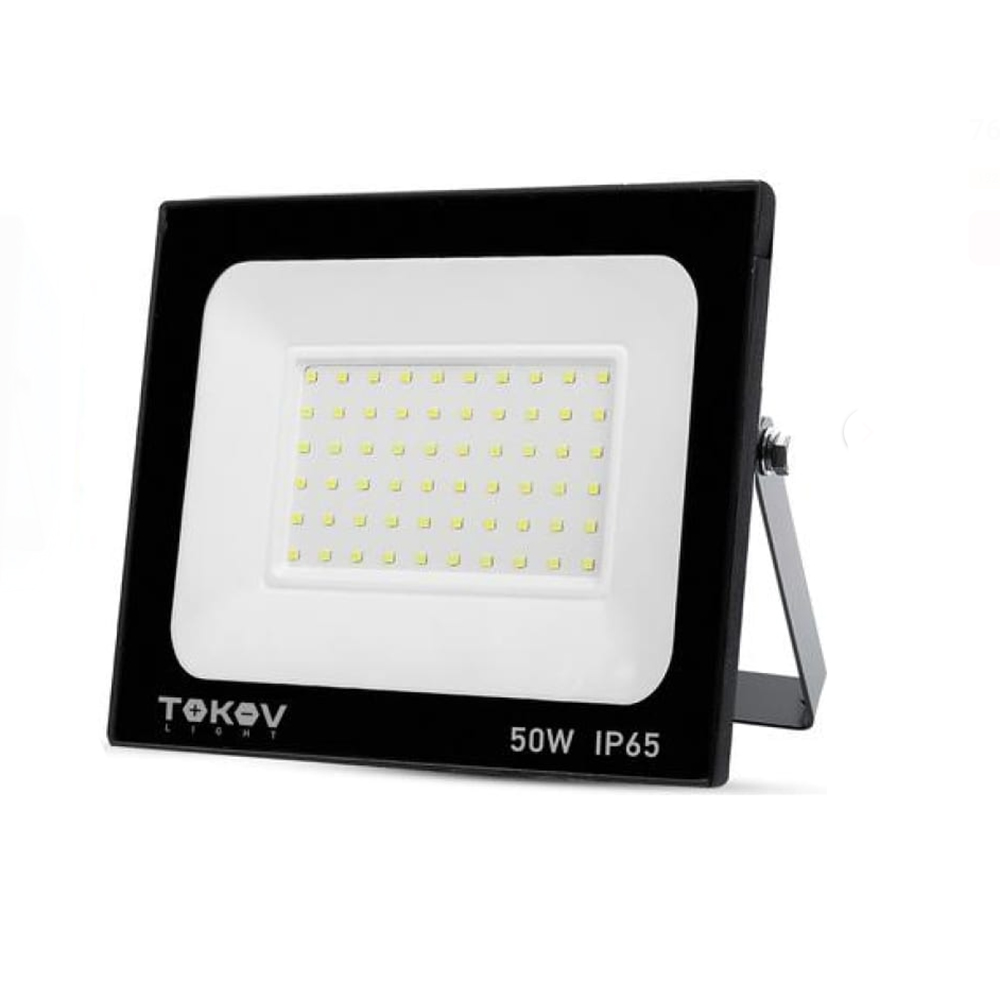 Прожектор светодиодный 50Вт 3400лм 6500К IP65 черн. TOKOV ELECTRIC/1686634