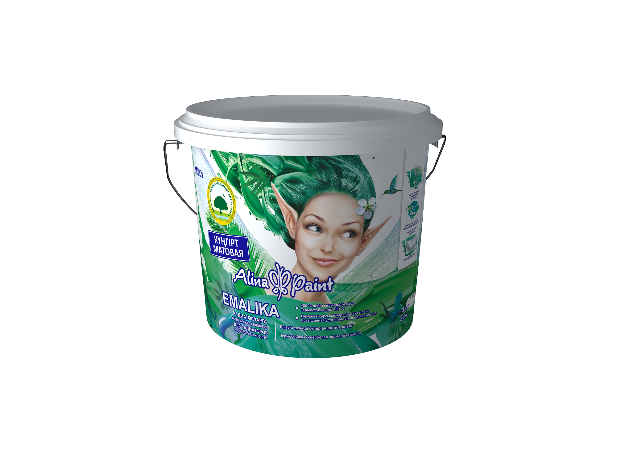 Эмаль акриловая Alina Paint EMALIKA NEW 1 кг матовая /9148/1864