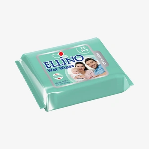 Салфетки влажные ELLINO 20 шт без запаха