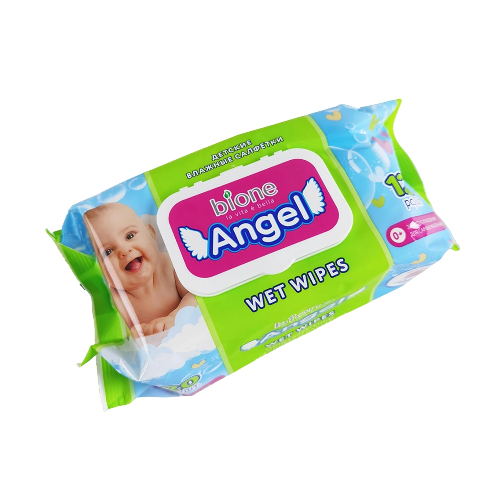 Салфетки влажные Angel 120 шт Bione/7011