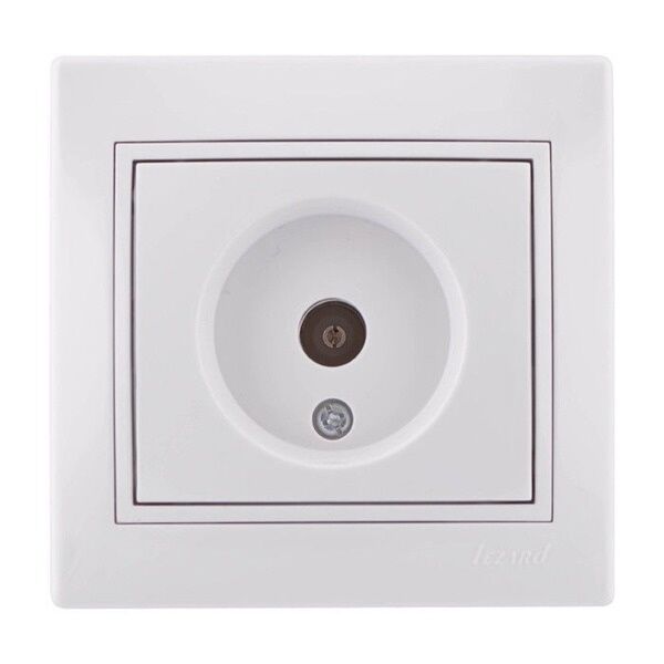 Розетка Мира 701-0202-129 ТВ проходная белый с белой вставкой