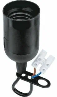 Патрон Е27 пластик. подвесной c клемн.колодкой черный TOKOV ELECTRIC TKE-C05-PPL/KK-27 /1734086