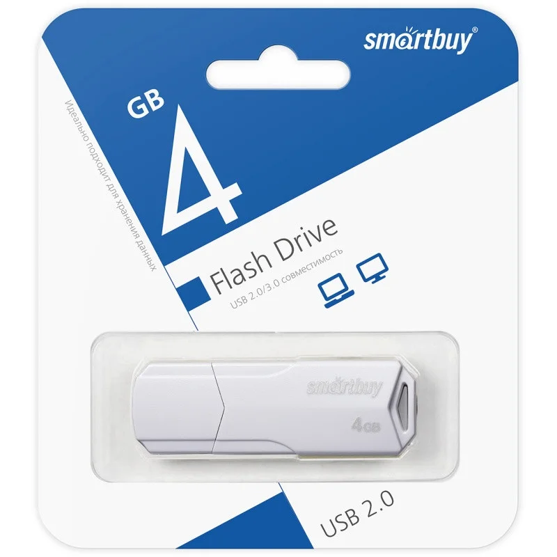 Флеш-накопитель USB 4GB CLUE White SB4GBCLU-W/3271