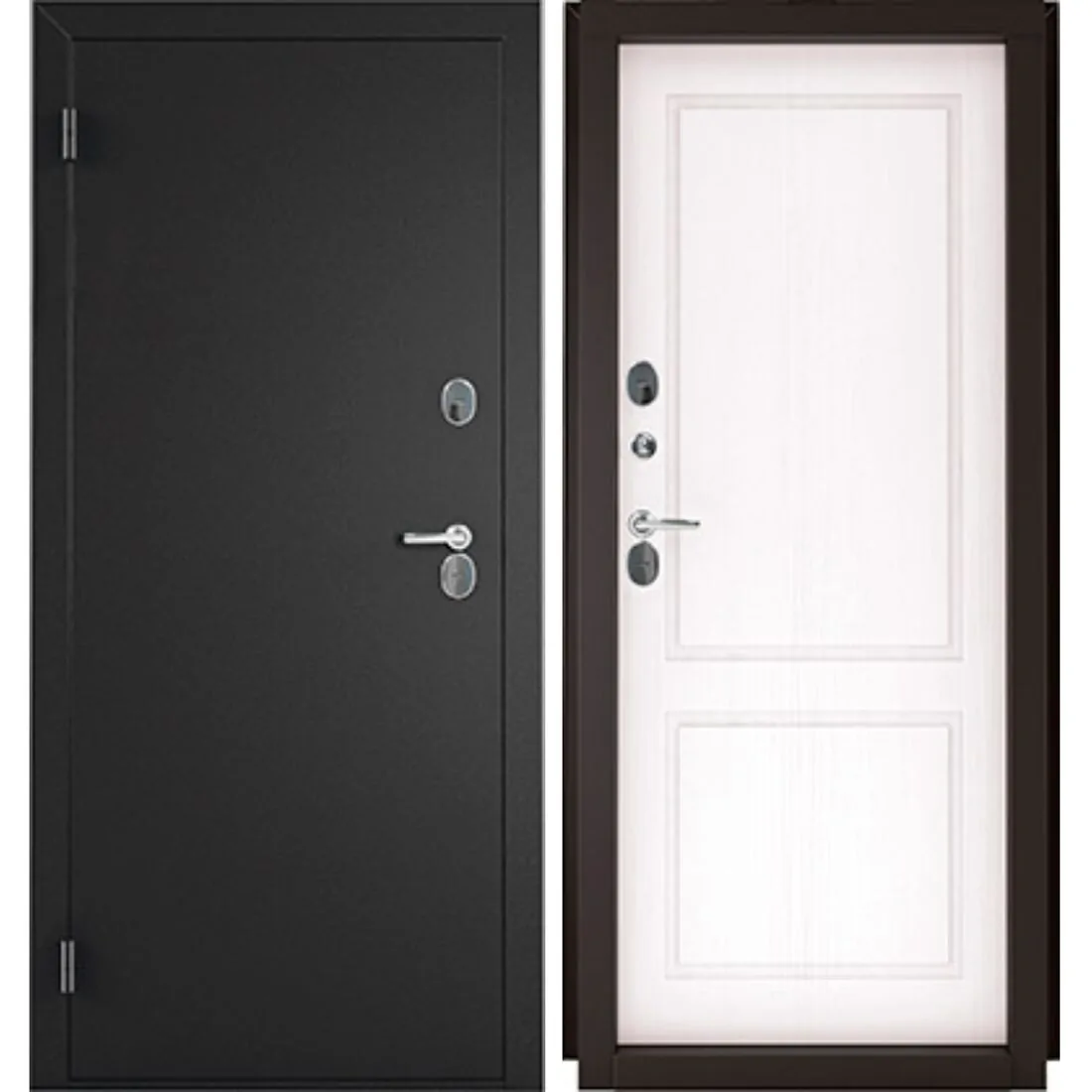 Дверь НОРД-2050/980/L 7024 Белое дерево ПФ-057/0489