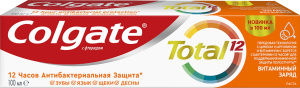 Зубная паста "Colgate Тотал" 100мл., Витаминный заряд
