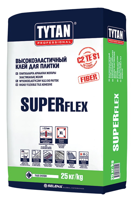 Клей TYTAN Superflex S1  высокоэластичный для плитки 25 кг