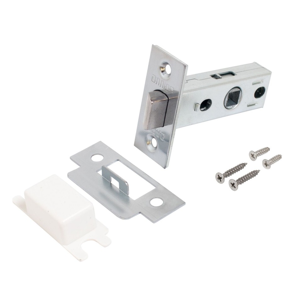 Защелка АЛЛЮР АРТ L45-8 W мат. белый торц.планка 25мм б/ручек/14551