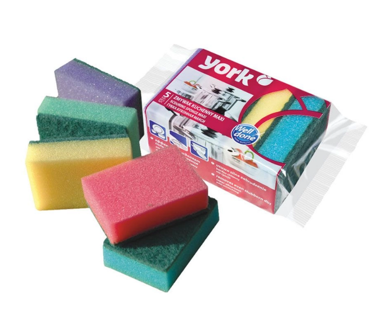 Губка для мытья посуды YORK MAXI 5 шт /3004
